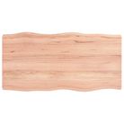vidaXL Table Top Light Brown 100x50x(2-4)cm Treated Solid Wood Live Edge