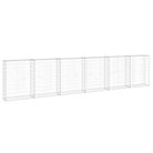 vidaXL Gabion Wall with Covers Galvanised Steel 300x30x100 cm