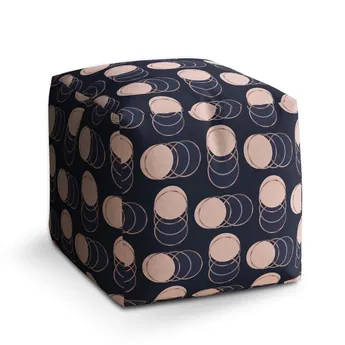 Sablio Taburet Cube Kruhy a puntíky - 50x50x50 cm