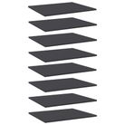 vidaXL Bookshelf Boards 8 pcs Grey 60x50x1.5 cm Engineered Wood