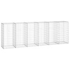 vidaXL Gabion Wall with Covers Galvanised Steel 300x50x100 cm