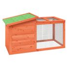 vidaXL Rabbit Hutch Brown 39.6"x21.3"x21.7" Solid Wood Pine