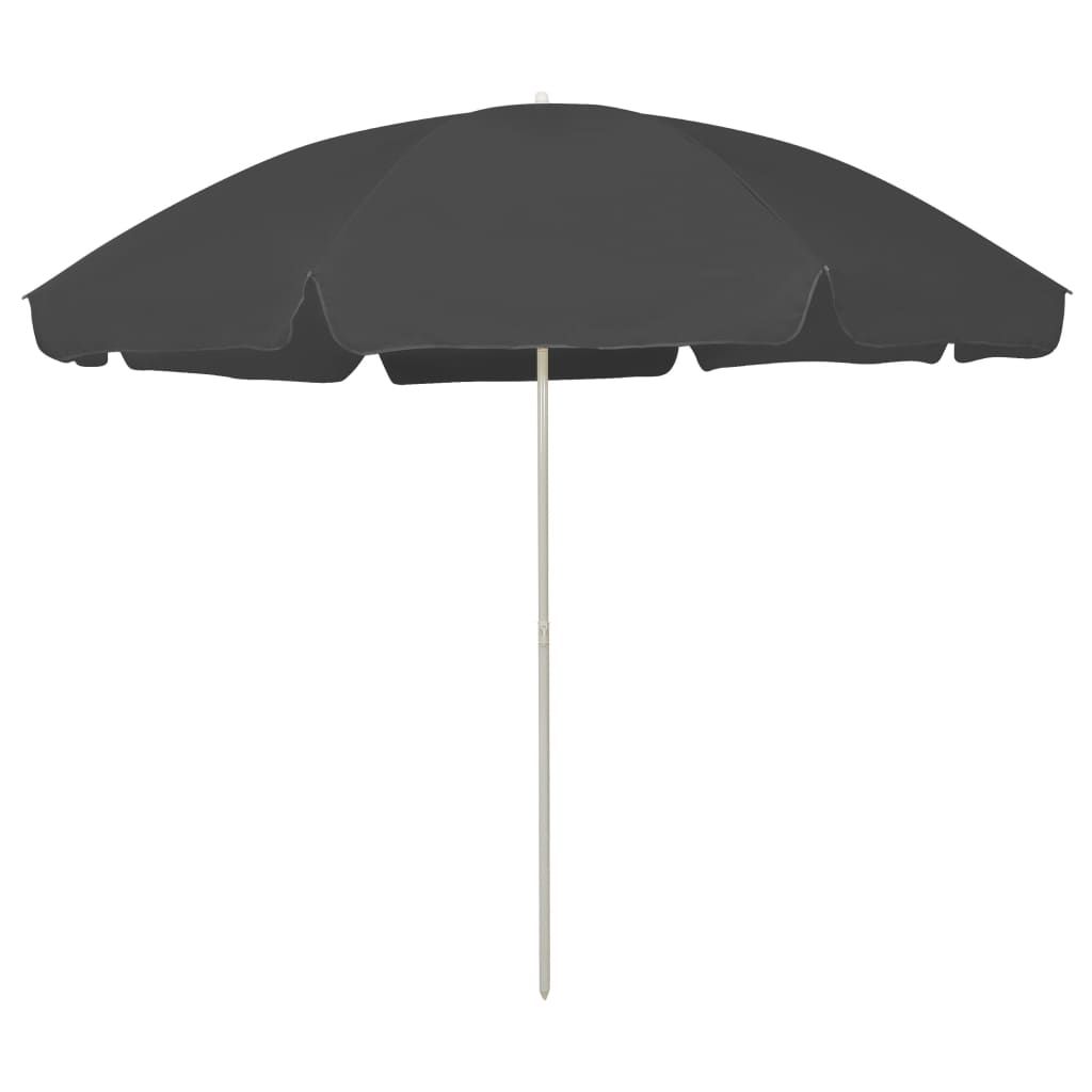 vidaXL Beach Parasol Anthracite 118.1"