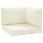 vidaXL Pallet Cushions 3 pcs Cream White Oxford Fabric