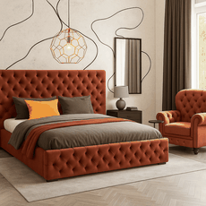 Designer bedroom in Chesterfield style