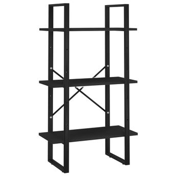 vidaXL Storage Shelf Black 23.6"x11.8"x41.3" Engineered Wood