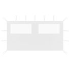 vidaXL Gazebo Sidewall with Windows 4x2 m White