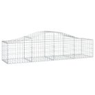 vidaXL Arched Gabion Basket 200x50x40/60 cm Galvanised Iron
