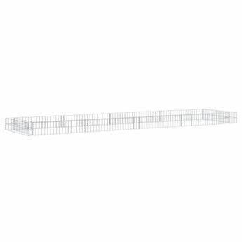 vidaXL Gabion Raised Bed Galvanized Steel 157.5"x39.4"x7.9"