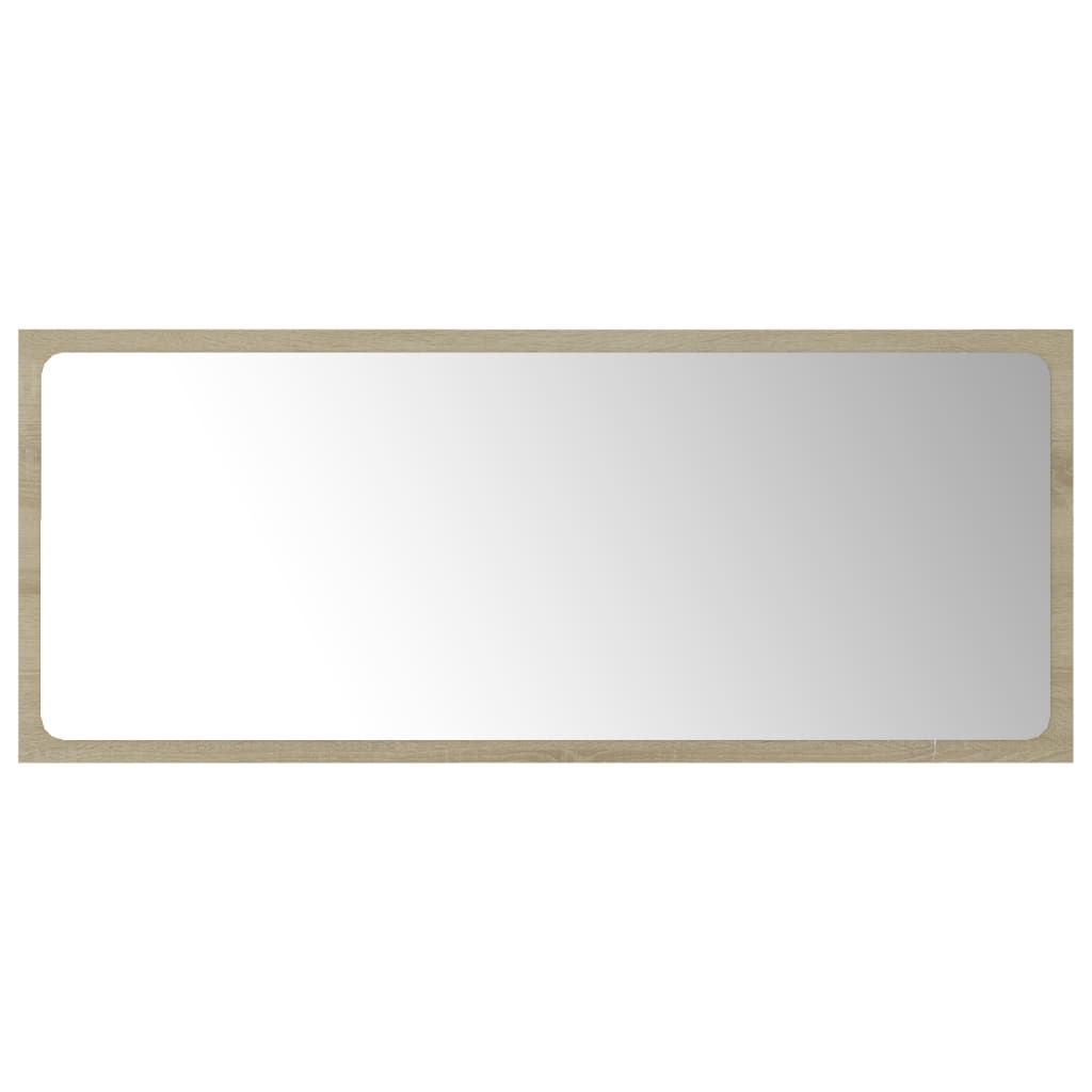 vidaXL Bathroom Mirror Sonoma Oak 90x1.5x37 cm Engineered Wood