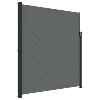 vidaXL Retractable Side Awning Anthracite 86.6"x196.9"