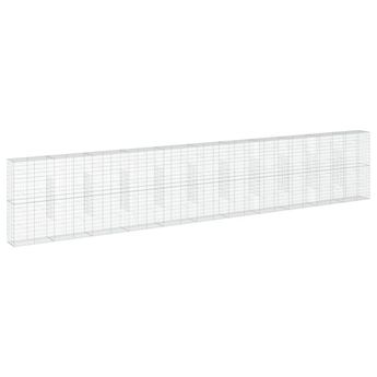 vidaXL Gabion Basket with Cover 1100x50x200 cm Galvanised Iron