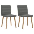 vidaXL Dining Chairs 2 pcs Dark Gray Fabric