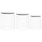 vidaXL Coffee Tables 3 pcs White