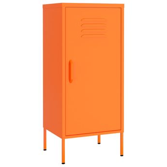 vidaXL Storage Cabinet Orange 16.7"x13.8"x40" Steel