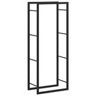 vidaXL Firewood Rack Matt Black 19.7"x11"x52" Steel