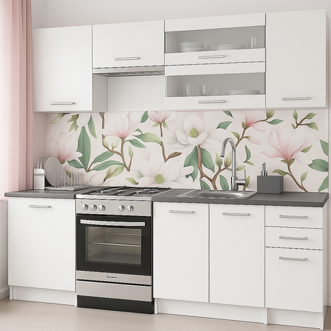 Modern white and gray kitchen
