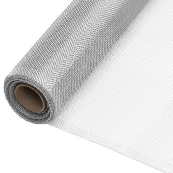 vidaXL Mesh Screen Aluminium 31.5x393.7" Silver