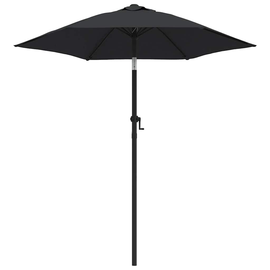vidaXL Garden Parasol Black 78.7"x88.2" Aluminum