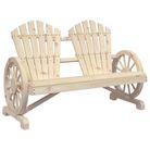 vidaXL Patio Adirondack Chair 2-Seater Solid Wood Fir