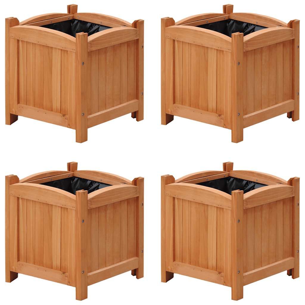 vidaXL Raised Beds 4 pcs 11.8"x11.8"x11.8"