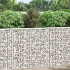 vidaXL Trapezium Gabion Raised Bed Galvanized Steel 39.4"x7.9"x39.4"