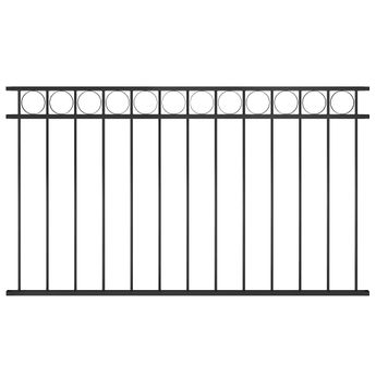 vidaXL Fence Panel ASSEN Steel 1.7x0.8 m Black