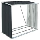 vidaXL Garden Log Storage Shed Galvanized Steel 64.2"x32.7"x60.6" Anthracite