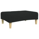 vidaXL Footstool Black 77x55x31 cm Fabric