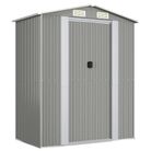 vidaXL Garden Shed Light Grey 192x108x223 cm Galvanised Steel