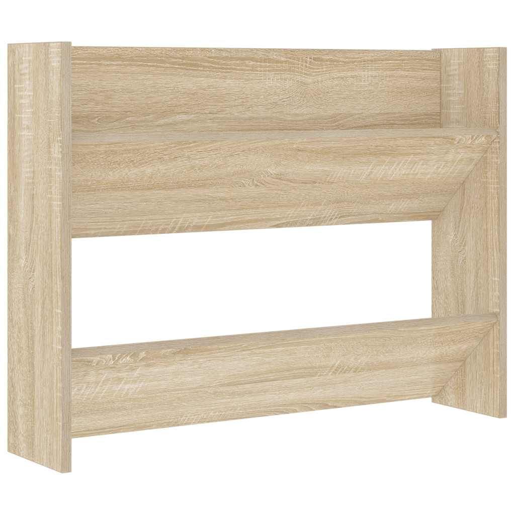 vidaXL Wall Shoe Cabinet Sonoma Oak 31.5"x7.1"x23.6" Engineered Wood
