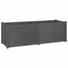 vidaXL Garden Planter Gray 59.1"x19.7"x19.7" Solid Wood Pine