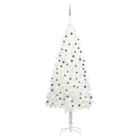 vidaXL Artificial Pre-lit Christmas Tree with Ball Set White 94.5"