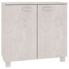 vidaXL Sideboard HAMAR White 33.5"x13.8"x31.5" Solid Wood Pine