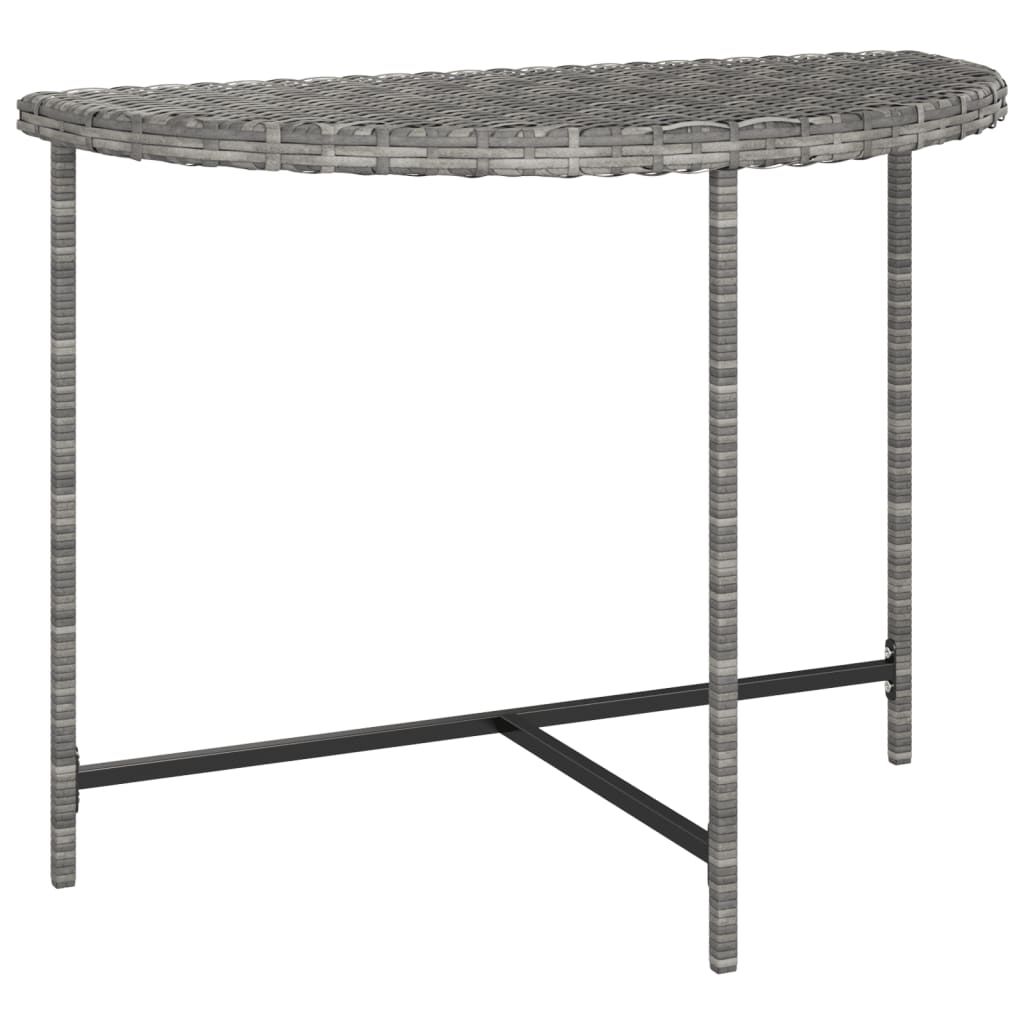 vidaXL Patio Table Gray 39.4"x19.7"x29.5" Poly Rattan