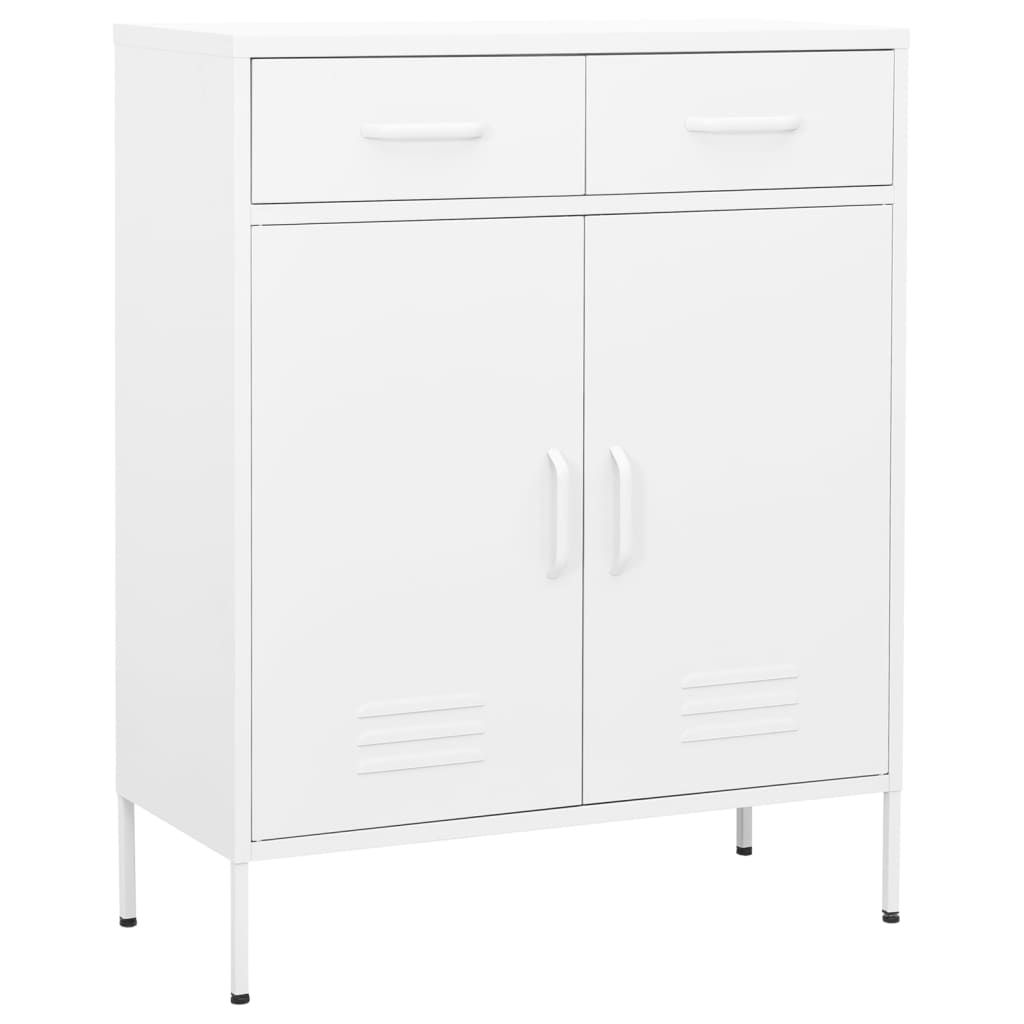 vidaXL Storage Cabinet White 31.5"x13.8"x40" Steel