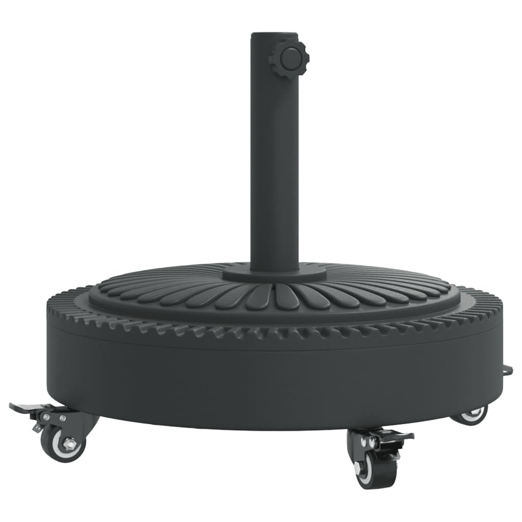 vidaXL Parasol Base with Wheels for Ã1.5"/1.9" Poles 59.5 lb Round