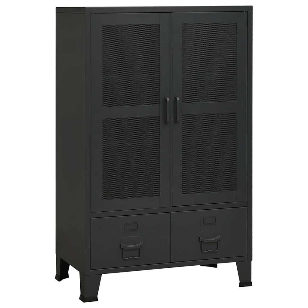 vidaXL Industrial Storage Chest Black 27.6"x15.7"x45.3" Metal