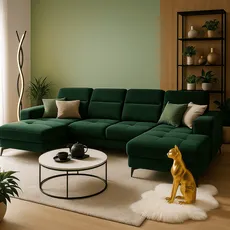 Modern green living room