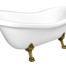 Polysan Vane - Retro freestanding bathtub, 158x76x72 cm, bronze/white 37132