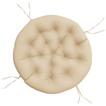vidaXL Round Cushion Beige Ø 100 x11 cm Oxford Fabric