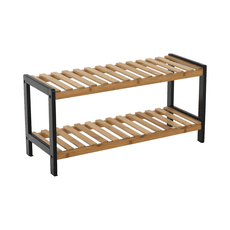 Shoe rack, natural/black, KONTRE