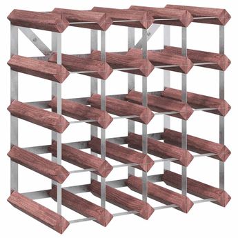 vidaXL Wine Rack for 20 Bottles Brown Solid Wood Pine