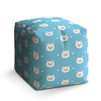 Sablio Taburet Cube Medvídci - 60x60x60 cm