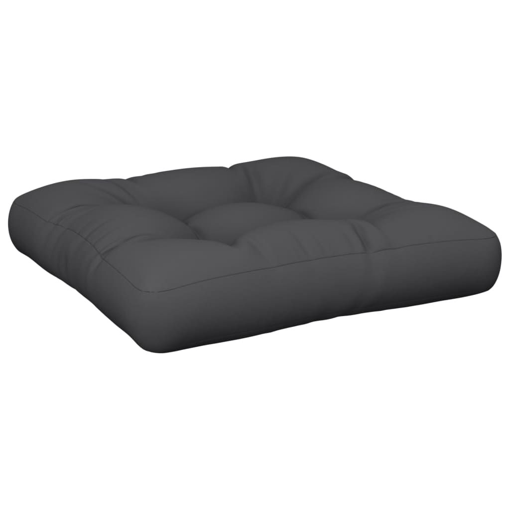 vidaXL Pallet Cushion Black 22.8"x22.8"x3.9" Fabric