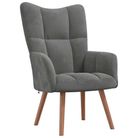 vidaXL Relaxing Chair Dark Grey Velvet