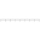vidaXL Garden Fence with Spear Top Steel 1426x100 cm Black