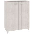 vidaXL Shoe Cabinet HAMAR White 33.5"x15.7"x42.5" Solid Wood Pine
