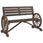 vidaXL Patio Bench 2-Seater Solid Wood Fir