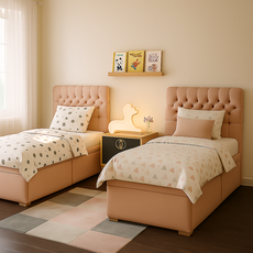 Pink minimalist children's room